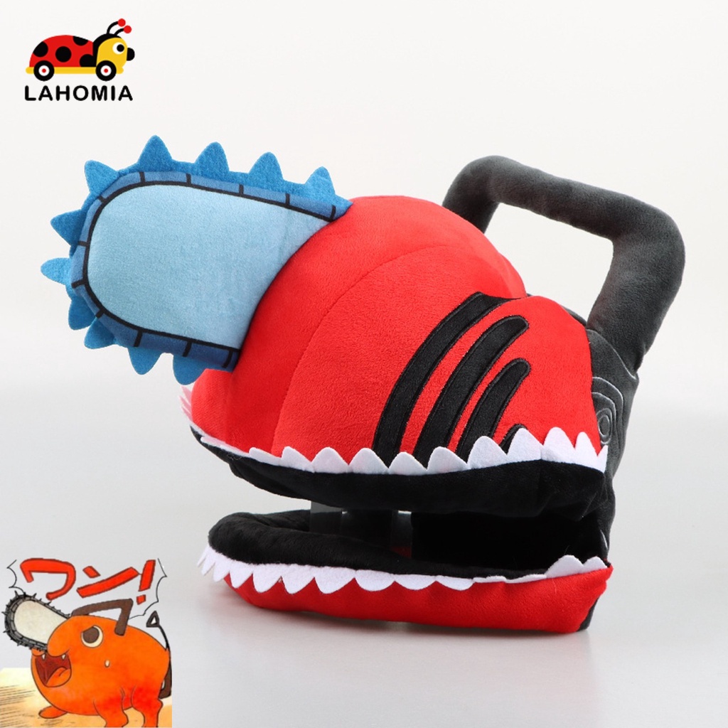 Mũ nhồi bông LAHOMIA kiểu nhân vật hoạt hình Chainsaw Man đáng yêu dành cho trẻ em