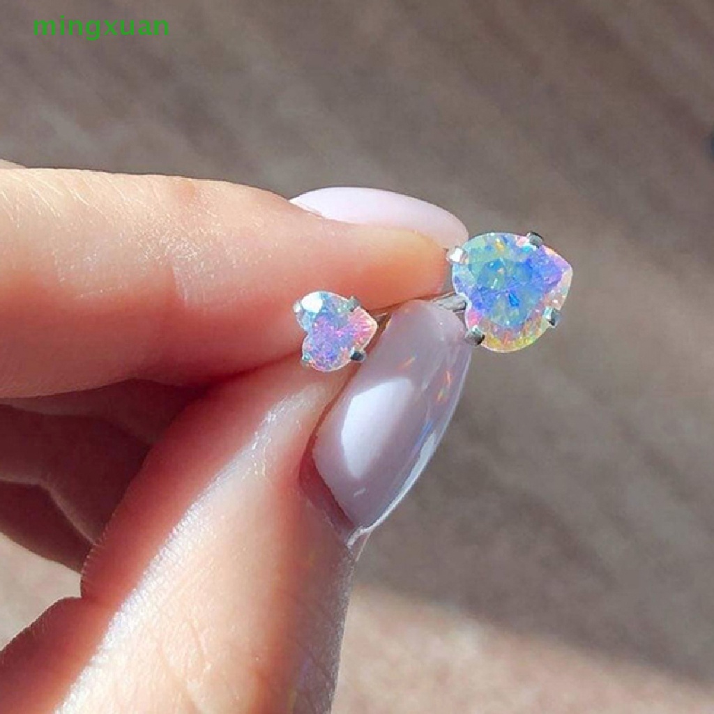 Khuyên Rốn Bằng Thép Không Gỉ Đính Đá Zircon Hình Trái Tim Dễ Thương