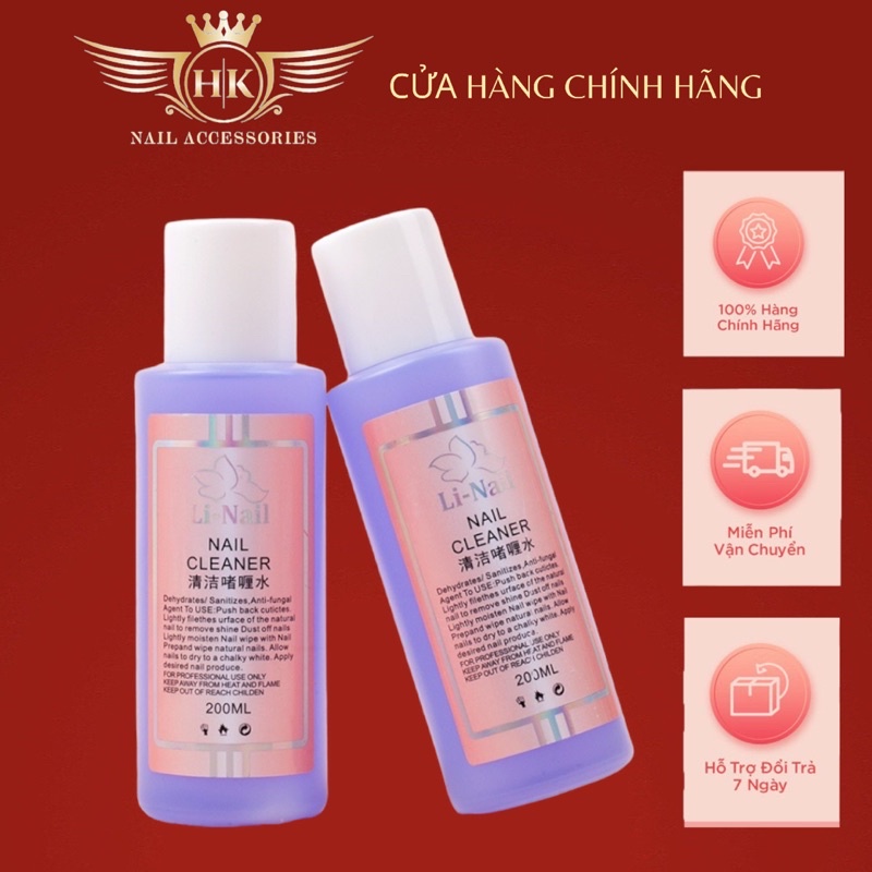 Nước lau gel linail HK NAIL ACCESSORIES 200ml