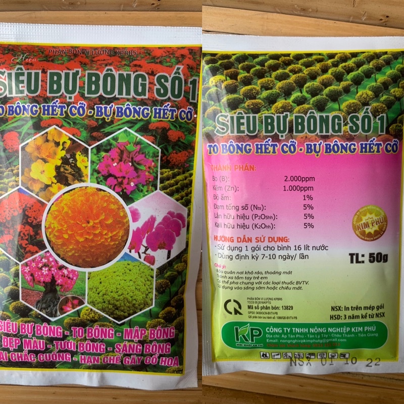 phân bón vi lượng Siêu Bự Bông Số 1 50gr to bông và bự bông hết cỡ bông đẹp bông tươi vtnn Thân Thiện