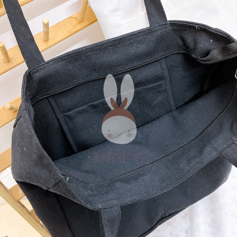 Túi Xách Đeo Vai Vải Canvas Phong Cách Vintage Hàn Quốc