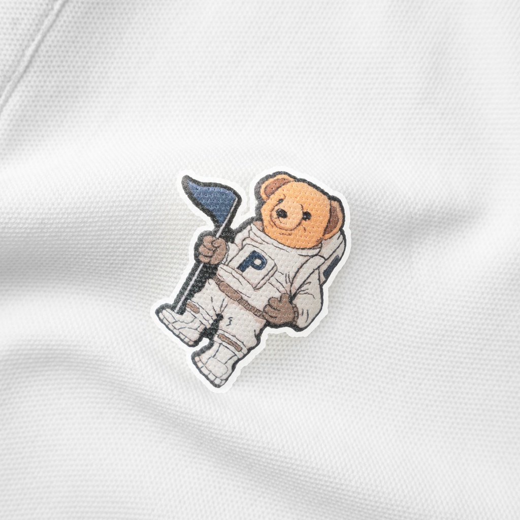 Áo Polo nam in SPACE vải cá sấu cotton CMC, nam tính, thanh lịch, sang trọng - POLOMANOR