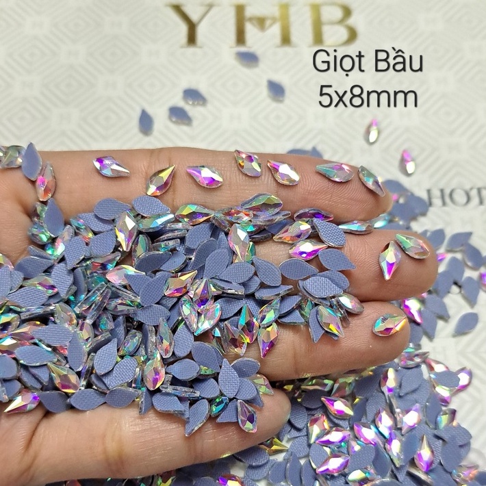 ĐÁ KHỐI CHÂN KEO LƯỚI  NAIL -  MÀU TRẮNG VÀ MÀU CỪ