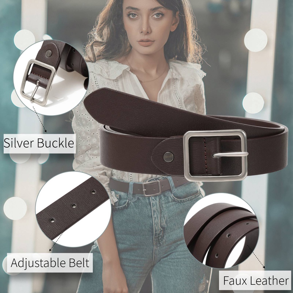 Thắt lưng Haimeikang bản rộng khóa kim thời trang Hàn Quốc đơn giản cho nữ