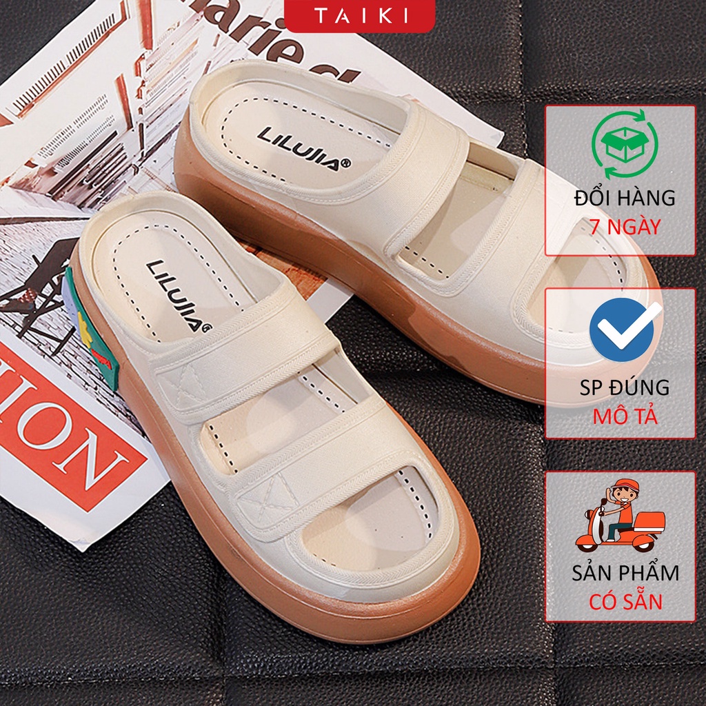 Dép Nữ Quai Ngang Đế Cao 4CM 🛫FREEE SHIP🛫 dép lê nữ thời trang đẹp đế siêu dẻo chống nước chống trơn