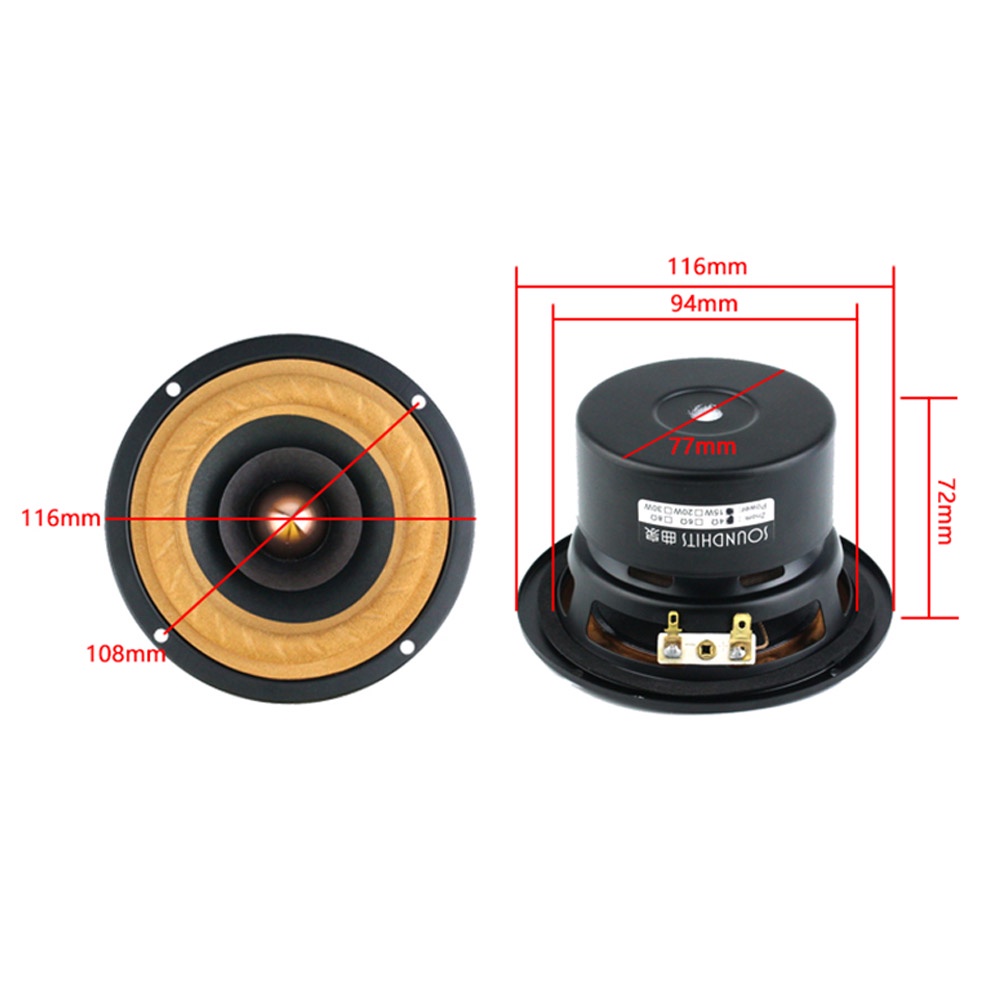 1 Loa Khuếch Đại Âm Thanh 30w 4 inch 4ohm 8ohm 50hz-20khz Chất Lượng Cao