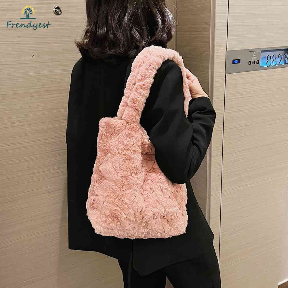 Túi Xách Lông Nhung Mềm Mại Thời Trang Thu Đông Cho Nữ