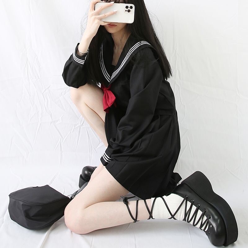 Giày lolita lỗ xỏ cột dây phong cách nữ sinh Nhật Bản Juice Park đế cao 7,5cm FOOTMADE