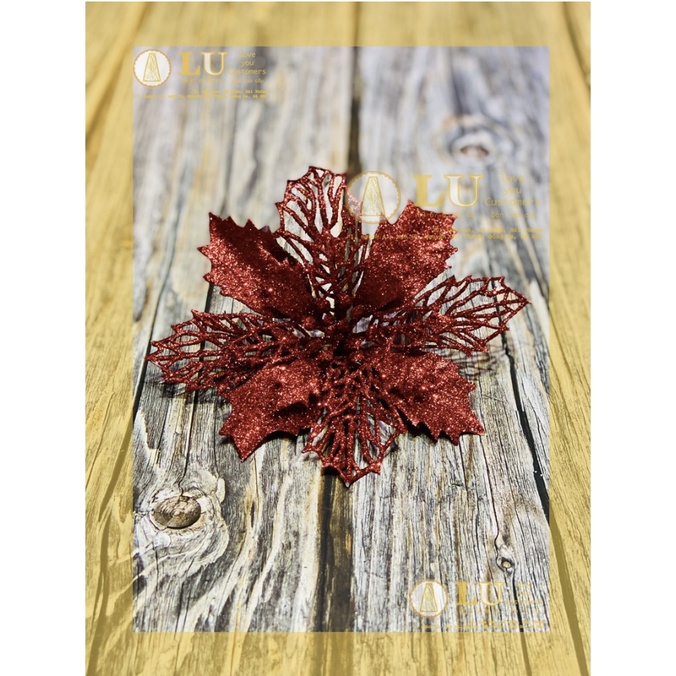 Hoa Trạng nguyên kép  nhũ kim , làm oản tài lộc , kép lớn, trang trí giỏ hoa quà | LU