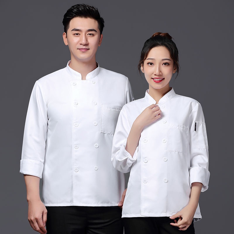 Áo Đồng Phục Đầu Bếp Dài Tay Chất Liệu Cotton Cao Cấp Thời Trang Dành Cho Cả Nam Và Nữ