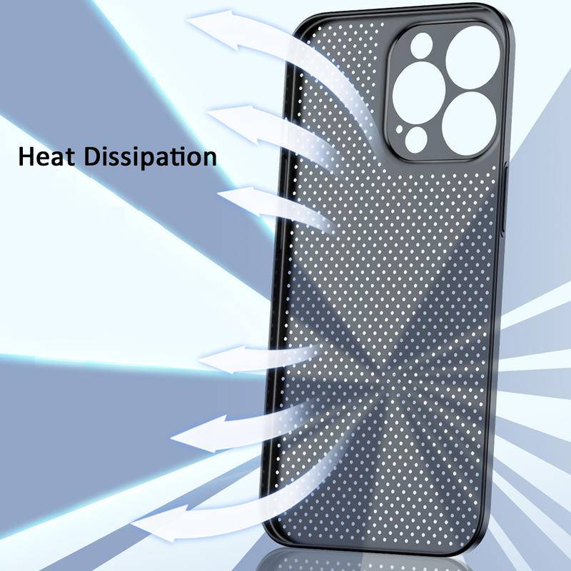 Ốp Điện Thoại Thiết Kế Lỗ Thoát Nhiệt Siêu Mỏng Thời Trang Cho iPhone 11 12 13 14 Pro Max Plus
