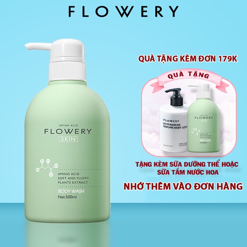 Sữa tắm nước hoa muối biển Flowery 500ml