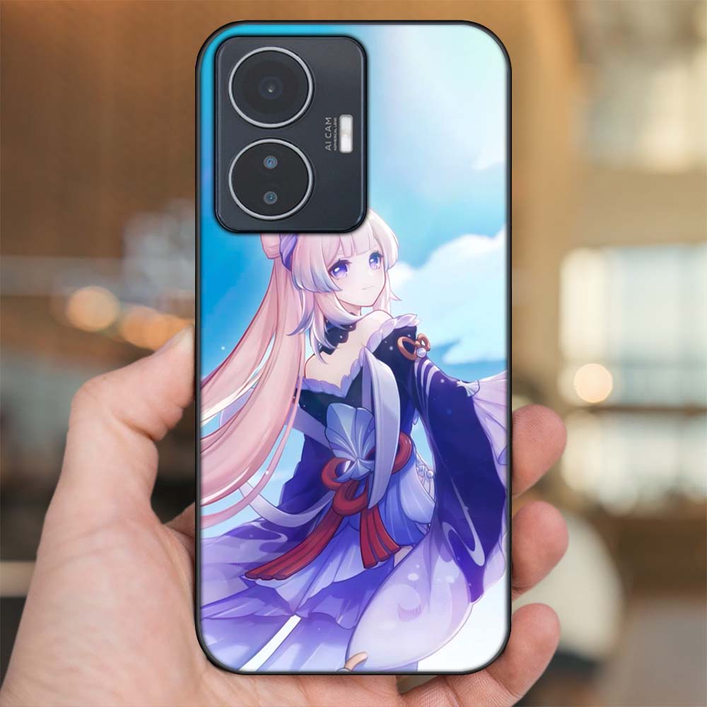 Ốp lưng Vivo Y55 2022 viền đen in hình Sangonomiya Kokomi Genshin Impact