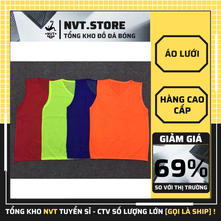 Áo team thể thao pitch 5 màu siêu bền cao cấp áo lưới building chia 2 đội siêu rẻ thoáng khí - NVT.store.vn
