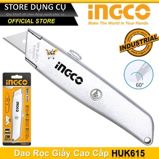 Dao cắt tiện dụng ingco huk615 61x19mm | dao rọc giấy cao cấp | hukb611