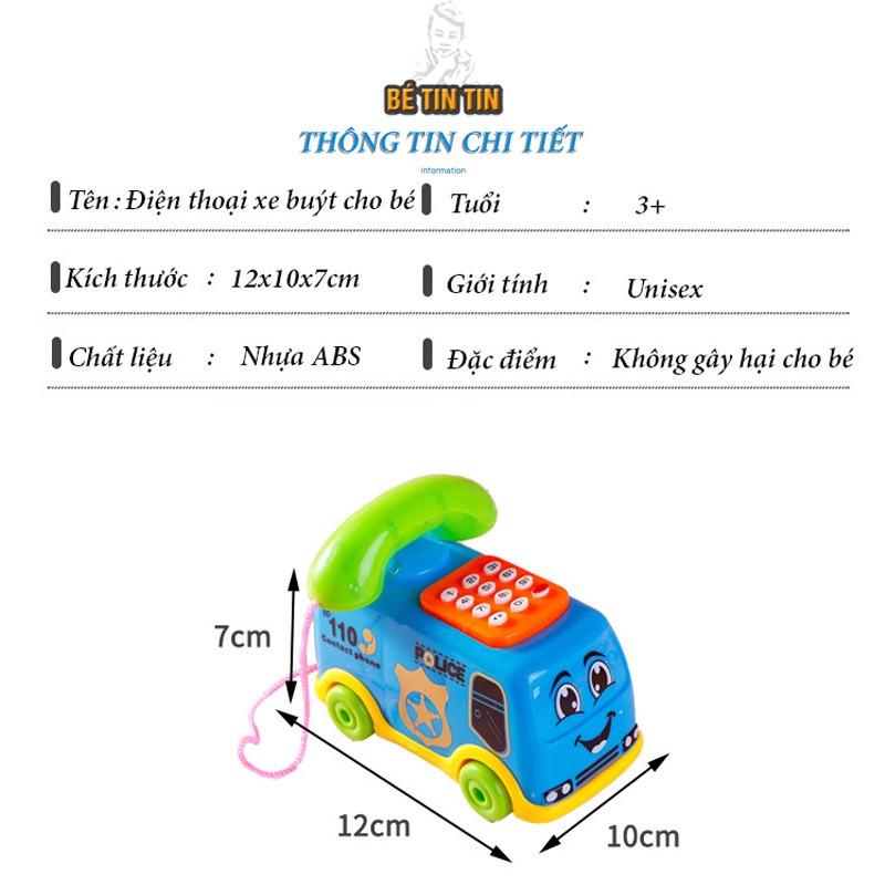 Bộ Đồ Chơi Ô Tô CHo Bé Kết Hợp Điện Thoại Phát Nhạc,Phát Sáng Kích Thích Sự Phát Triển Của Não Trẻ Dùng Pin