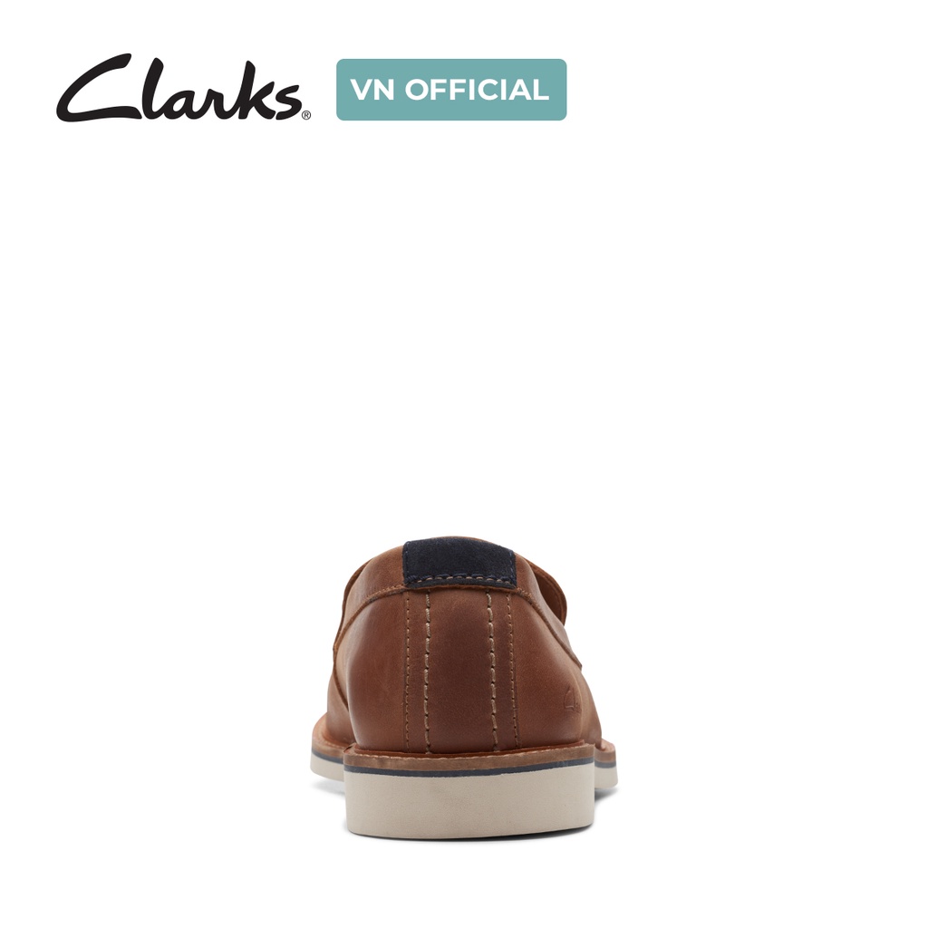 Giày Lười Da Nam Clarks AtticusLT Edge màu Dark Tan Lea