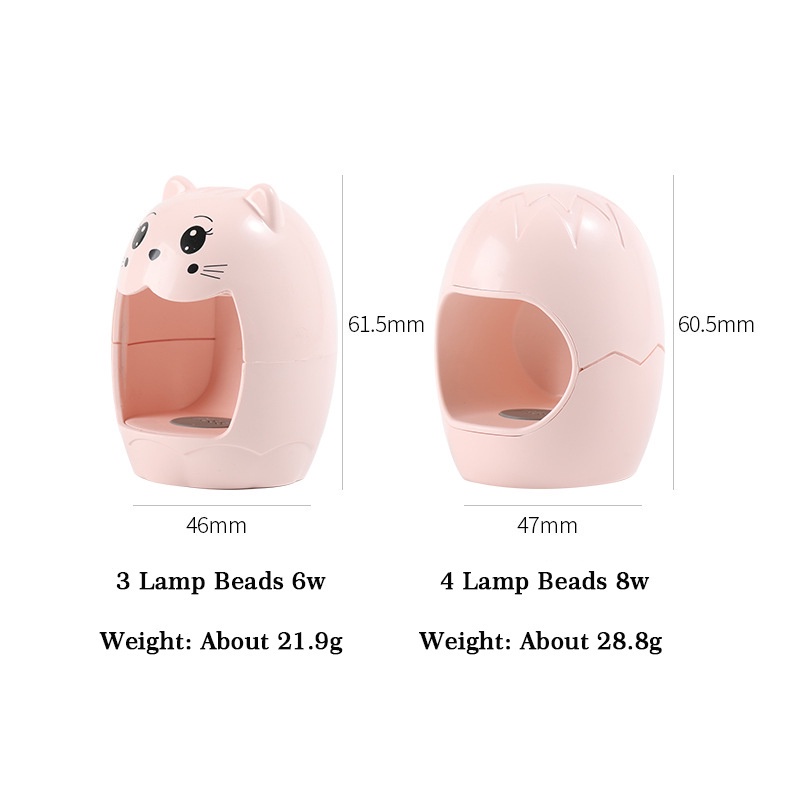 Đèn Hong Khô Móng Tay UV JP5 Hình Quả Trứng Mini Không Cần Dùng Tia UV Ánh Sáng Đen