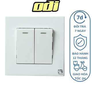 Công tắc điện đôi 1 chiều và 2 chiều có dải phản quang Lgtech LG-F21-0002