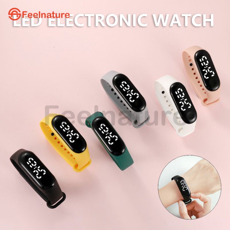 Đồng Hồ Điện Tử Led Đồng Hồ Kỹ Thuật Số Cho Trẻ Em Đồng Hồ Cảm Biến Cảm Ứng Trung Tính Chống Nước Vòng Đeo Tay Thể Thao Silicon VN