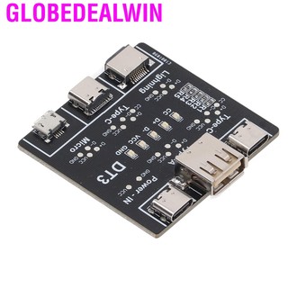 Globedealwin Data Cable Detection Board Sensitive Accurate Multiple Protection USB Tester for Type C