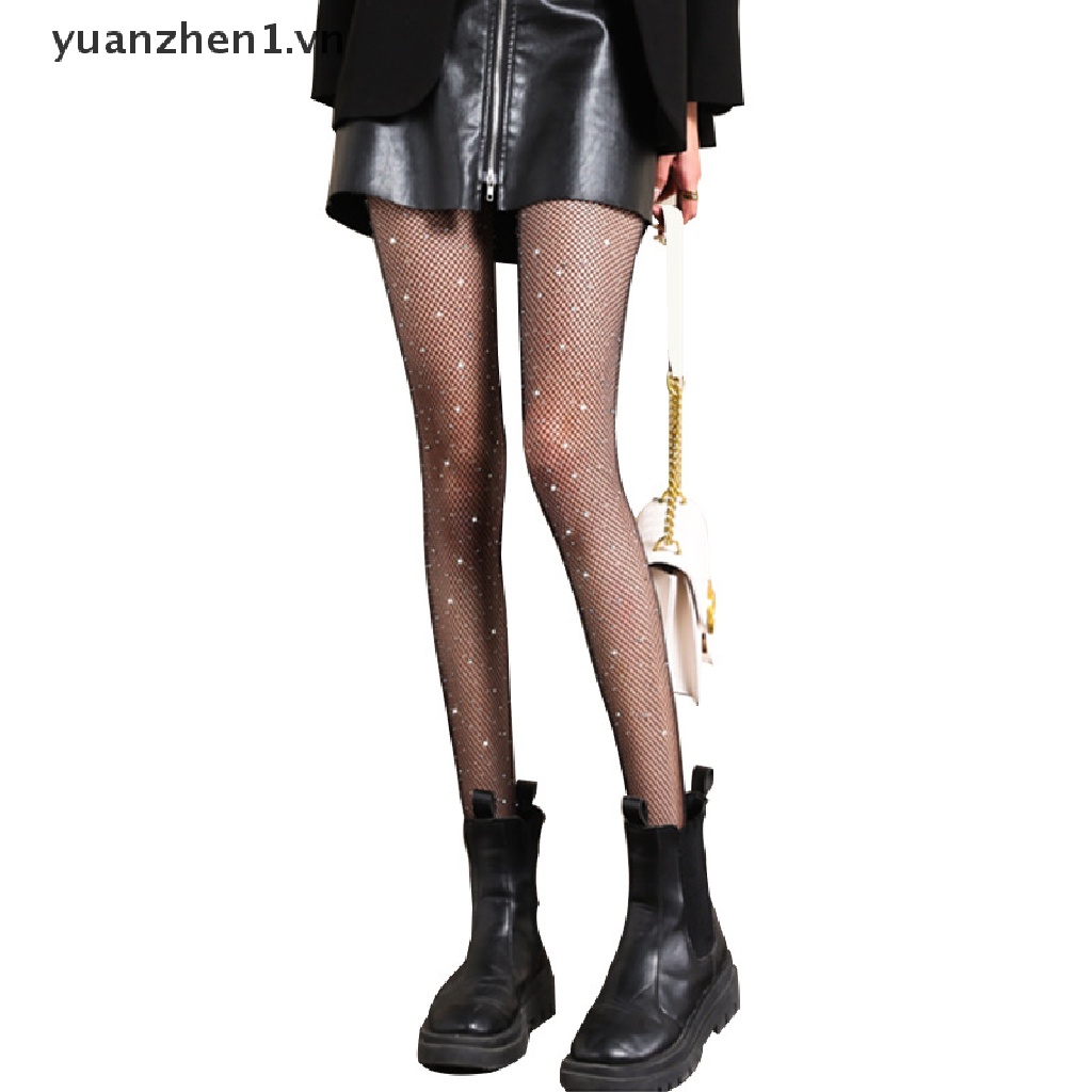 Quần Tất Lưới Dài Đính Đá Lấp Lánh Gợi Cảm Cho Nữ