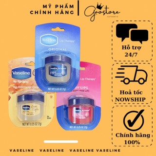 Son dưỡng môi Vaseline cấp ẩm mềm mịn môi hương - original - vani - rosy lips 7g Mỹ