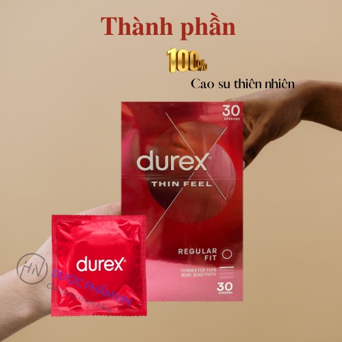 Bao Cao Su Durex Thin Feel Chính Hãng Siêu Mỏng chống xuất tinh sớm