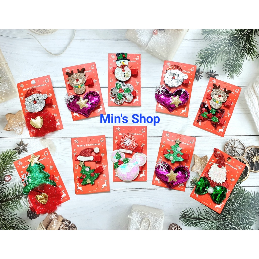 Set 2 kẹp Noel lấp lánh