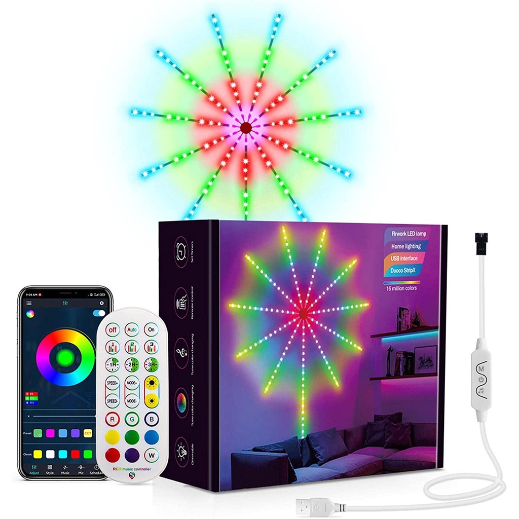 Đèn LED Pháo Hoa Thông Minh Pháo Hoa Trang Trí Giáng Sinh JP5