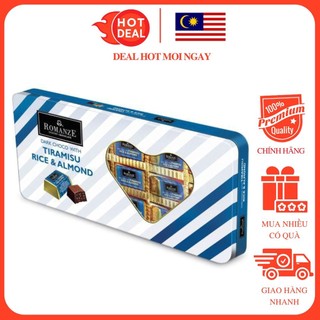 Socola Đen Tiramisu Gạo Hạnh Nhân Romanze Hộp 135G