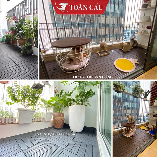 Combo11 Vỉ Nhựa Lót Sàn 5 Nan. Tấm Lót Sàn Ban Công, Nhà Tắm, Bể Bơi - Chống nóng sân thượng - Trang trí sân vườn