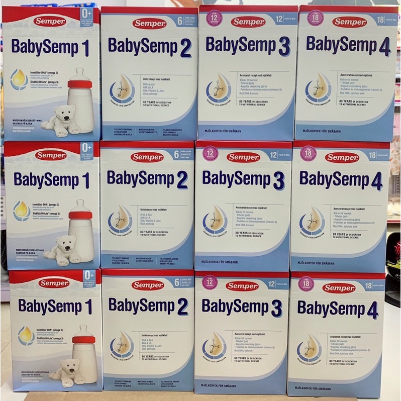 Sỉ, lẻ Sữa bột Semper Thuỵ Điển 800g từ số 1-4 [Hàng về liên tục - Date mới nhất]