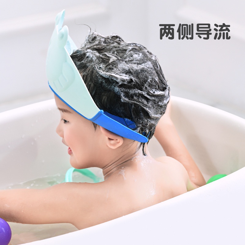 Mũ tắm chắn nước cho bé silicon, mũ gội đầu cho bé Lotacom baby