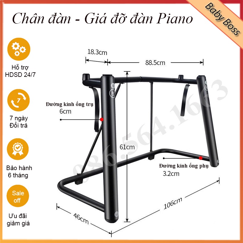 Chân Đàn - Giá Đỡ Đàn Piano Tải Trọng 4 - 7kg