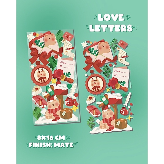 Bongjua | Love Letters - Sticker lá thư tình yêu🎄💌
