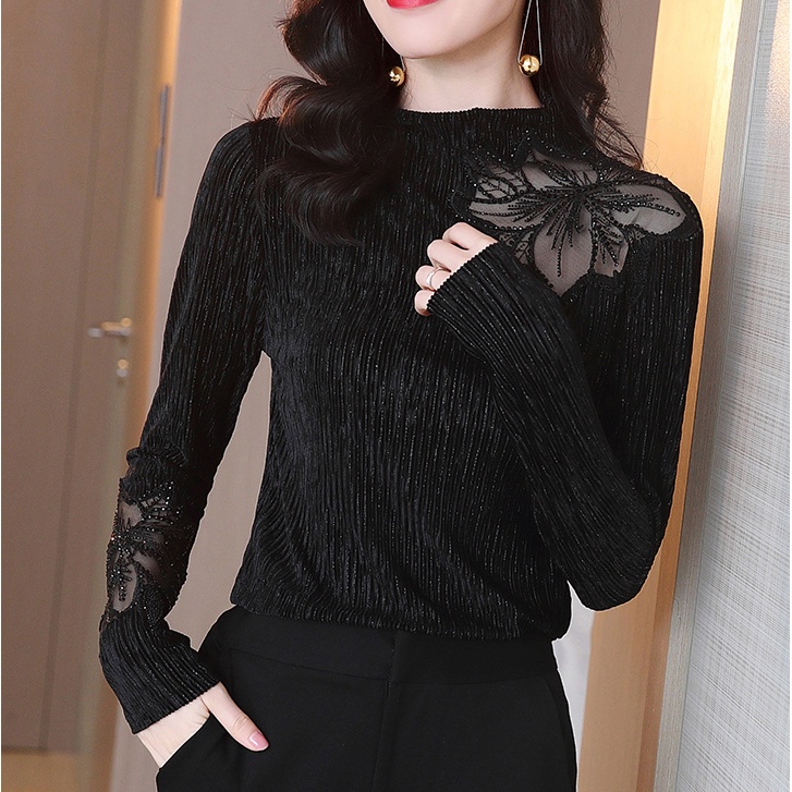 Áo Thun Cao Cổ Dài Tay Phong Cách Thu Đông Mới 2022