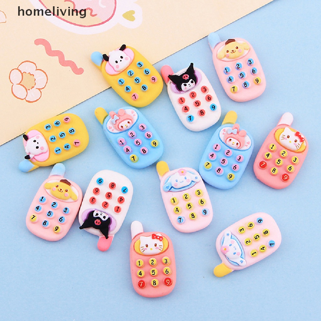 Set 10 Mô Hình Điện Thoại Di Động Mini Trang Trí Nhà Búp Bê DIY