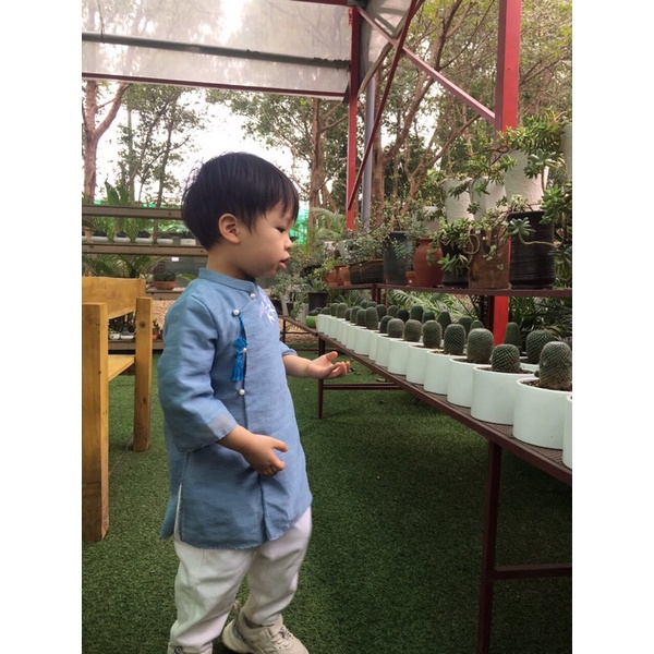 Áo dài Lam Trúc cho bé trai | Dotori