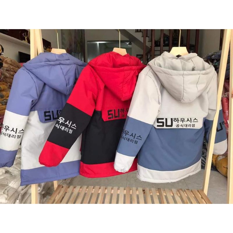 Áo paka bé trai lót lông