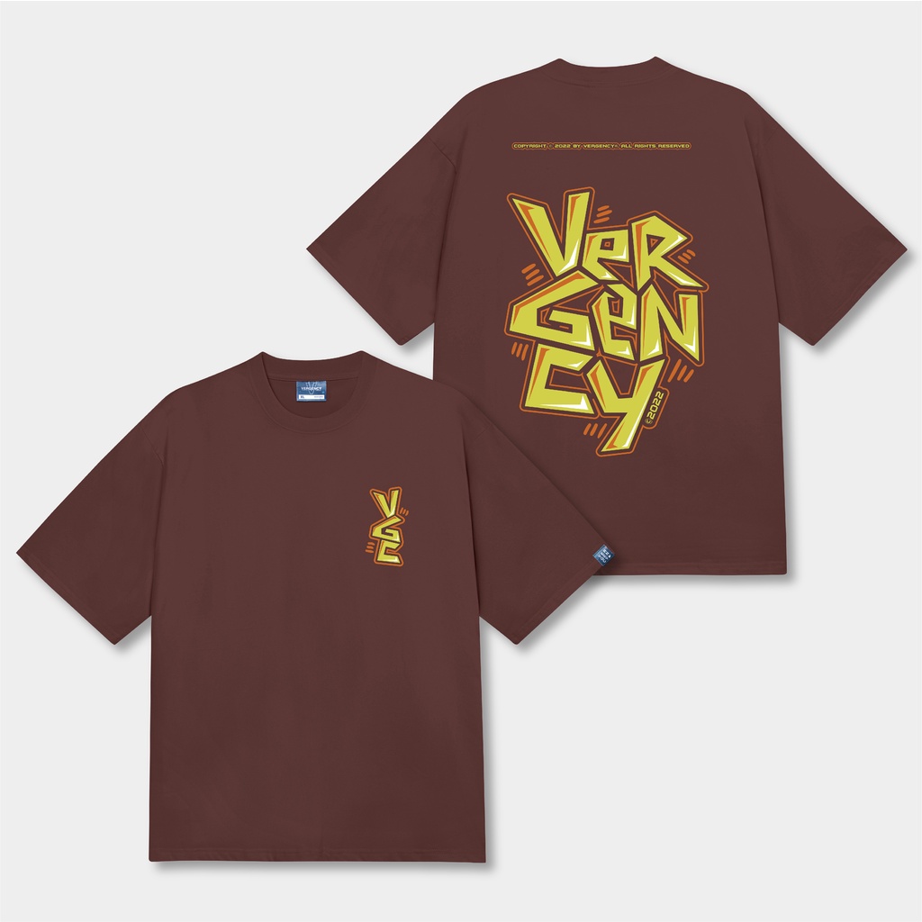 Áo thun nam nữ local brand unisex form rộng tay lỡ Vergency Strong/STR hàng chính hãng 6 màu sắc