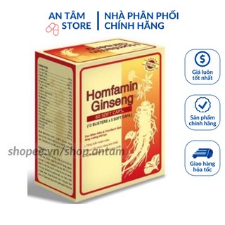 Viên uống HOMFAMIN GINSENG NHÂM SÂM  Tăng Cường Bồi Bổ Sức Khỏe Nguyên Liệu Nhập Khẩu Mỹ Hộp 60 Viên