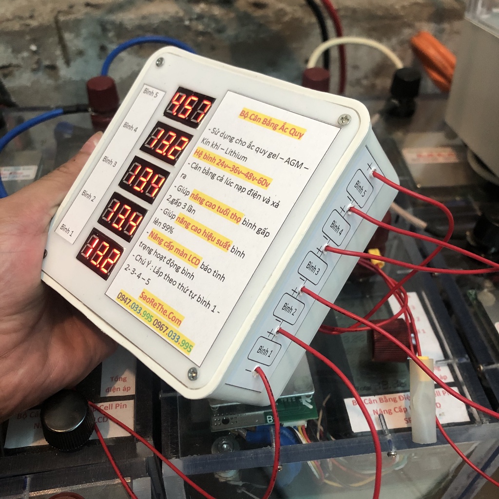 Mạch cân bằng ắc quy chủ động 24v 36v 48v 60v Cân bằng cho cả hệ bình LITHIUM