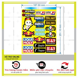Logo sticker dán xe máy m71 - thu decal