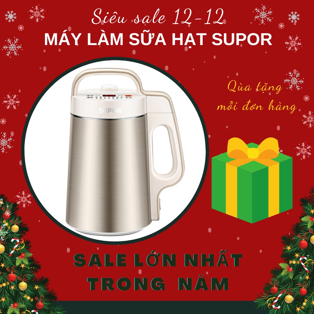 Máy làm sữa hạt đậu nành SUPOR không cần lọc lại nhiều chức năng