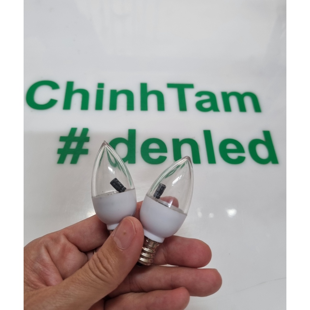 Combo 2 bóng led ớt 7 màu mini 220Vac