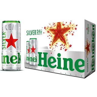 Thùng bia Heineken Silver 24 lon cao 330ml/lon - Ken Bạc