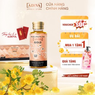 Nước Uống Làm Đẹp Collagen ADIVA Gold 14 lọ Tặng 1 chai Sữa Tắm ADIVA Sweet Memories 400ml