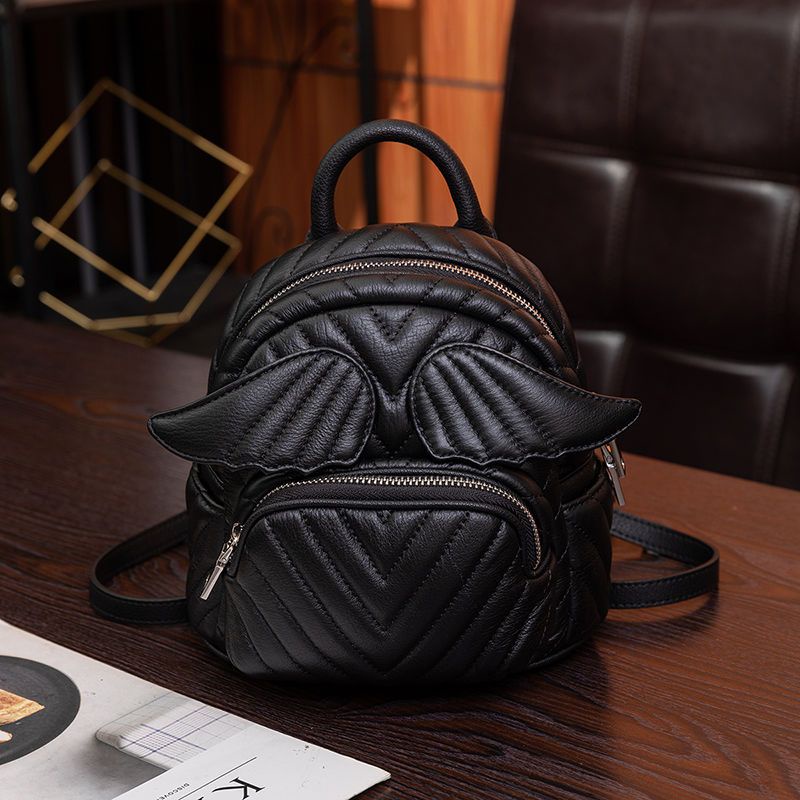 Popular backpack bag women's new fashion embroidery line all-match Mini small backpack popular internet celebrity small wings fashion backpack