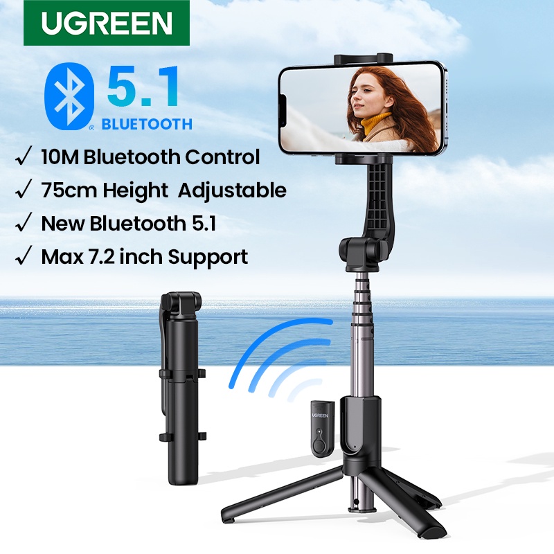 Gậy chụp ảnh selfie Bluetooth UGREEN 750mm 10m thích hợp cho iOS Android